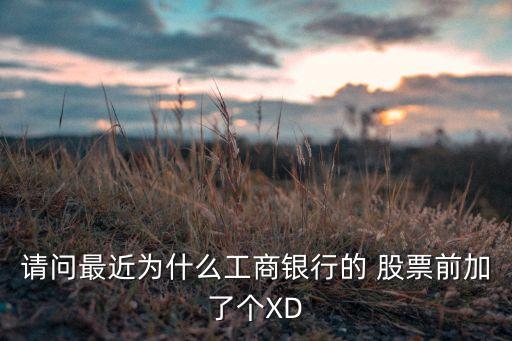 請問最近為什么工商銀行的 股票前加了個(gè)XD