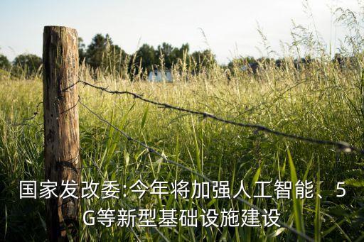 國家發(fā)改委:今年將加強人工智能、5G等新型基礎設施建設