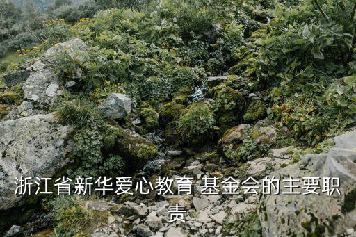 浙江省新華愛心教育 基金會的主要職責