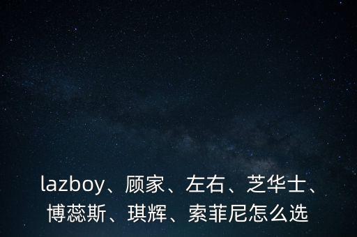 lazboy、顧家、左右、芝華士、博蕊斯、琪輝、索菲尼怎么選