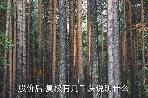 股價后 復權有幾千塊說明什么