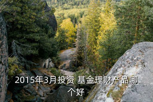 2015年3月投資 基金理財產品哪個好