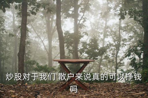 炒股對(duì)于我們 散戶來(lái)說(shuō)真的可以掙錢嗎