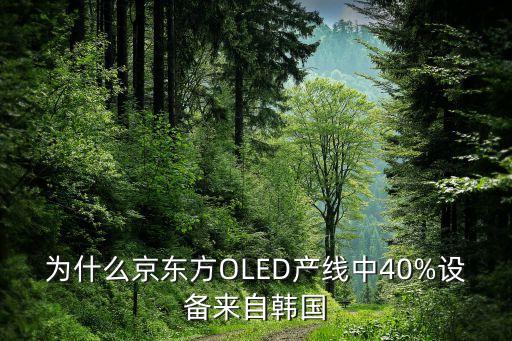 為什么京東方OLED產(chǎn)線中40%設備來自韓國