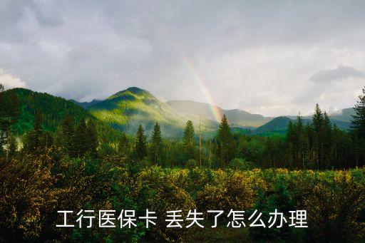 工行醫(yī)?？?丟失了怎么辦理