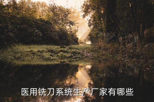 醫(yī)用銑刀系統(tǒng)生產廠家有哪些