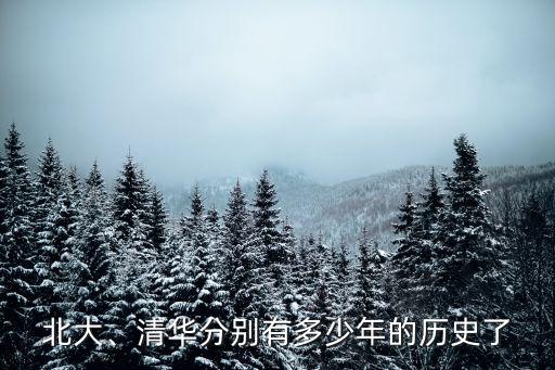 北大、清華分別有多少年的歷史了