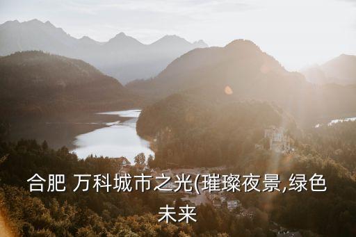 合肥 萬(wàn)科城市之光(璀璨夜景,綠色未來