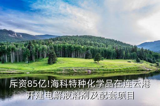 斥資85億!?？铺胤N化學(xué)品在連云港開(kāi)建電解液溶劑及配套項(xiàng)目