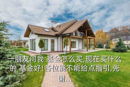 一朋友問(wèn)我 基金怎么買,現(xiàn)在買什么的 基金好!各位能不能給點(diǎn)指引,先謝...