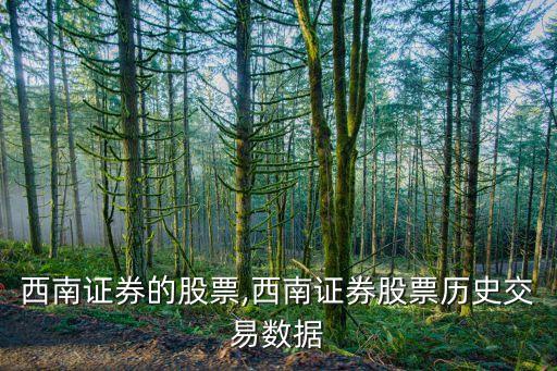 參股西南證券的股票,西南證券股票歷史交易數(shù)據