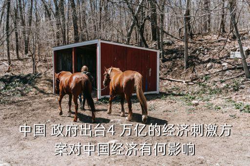 中國 政府出臺4 萬億的經濟刺激方案對中國經濟有何影響