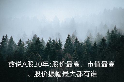 數(shù)說A股30年:股價(jià)最高、市值最高、股價(jià)振幅最大都有誰