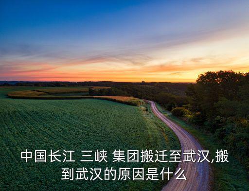 中國長江 三峽 集團(tuán)搬遷至武漢,搬到武漢的原因是什么