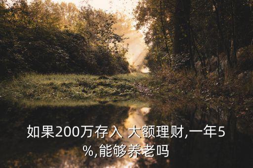 如果200萬存入 大額理財(cái),一年5%,能夠養(yǎng)老嗎