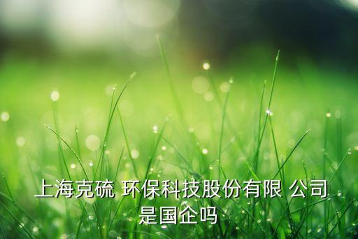 上?？肆?環(huán)保科技股份有限 公司是國企嗎