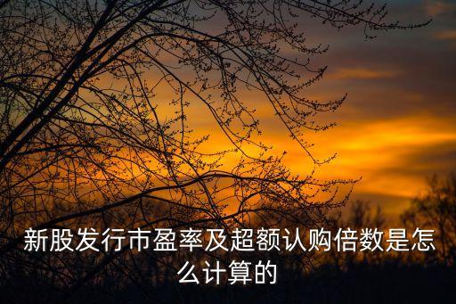  新股發(fā)行市盈率及超額認購倍數是怎么計算的