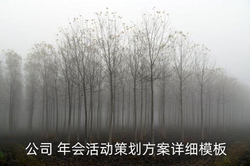  公司 年會活動(dòng)策劃方案詳細(xì)模板