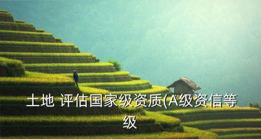  土地 評估國家級資質(A級資信等級