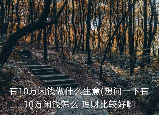 有10萬(wàn)閑錢做什么生意(想問一下有10萬(wàn)閑錢怎么 理財(cái)比較好啊