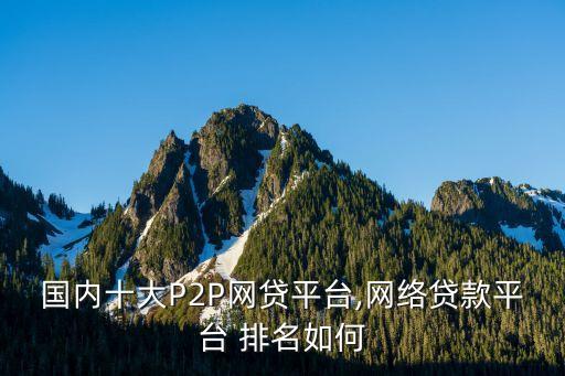 國內(nèi)十大P2P網(wǎng)貸平臺(tái),網(wǎng)絡(luò)貸款平臺(tái) 排名如何
