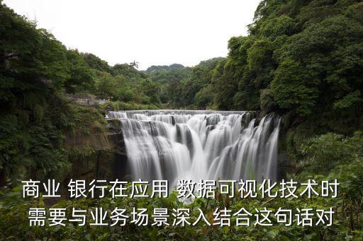 商業(yè) 銀行在應(yīng)用 數(shù)據(jù)可視化技術(shù)時(shí)需要與業(yè)務(wù)場景深入結(jié)合這句話對