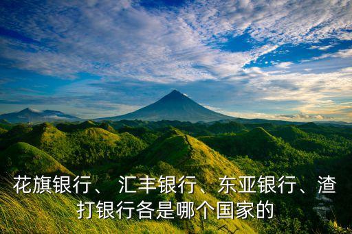花旗銀行、 匯豐銀行、東亞銀行、渣打銀行各是哪個國家的