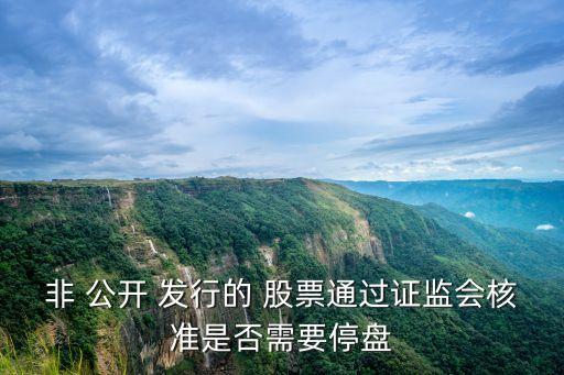 非 公開 發(fā)行的 股票通過(guò)證監(jiān)會(huì)核準(zhǔn)是否需要停盤