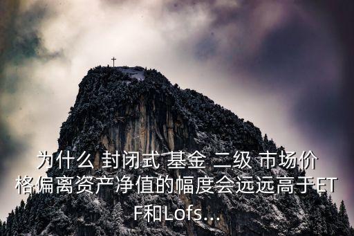 為什么 封閉式 基金 二級 市場價(jià)格偏離資產(chǎn)凈值的幅度會(huì)遠(yuǎn)遠(yuǎn)高于ETF和Lofs...