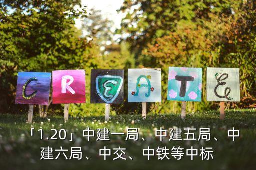 「1.20」中建一局、中建五局、中建六局、中交、中鐵等中標(biāo)
